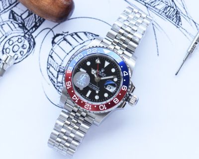 F Factory Rolex GMT-Master II Pepsi Stainless Steel Grade Stainless Steel Mechanical Movement 40MM Watch